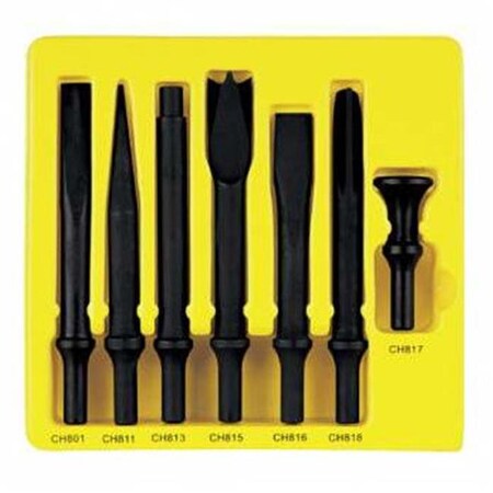 GREY PNEUMATIC Grey Pneumatic Corp. GYCS807 7 Piece Heavy Duty .498 Shank Chisel Set GYCS807